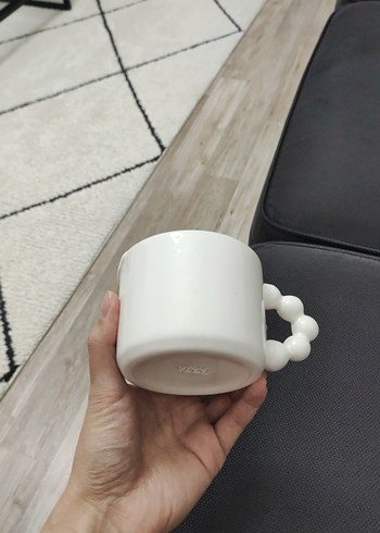 Beyaz Ev Figürlü el yapımı Seramik Kupa - Görsel 6