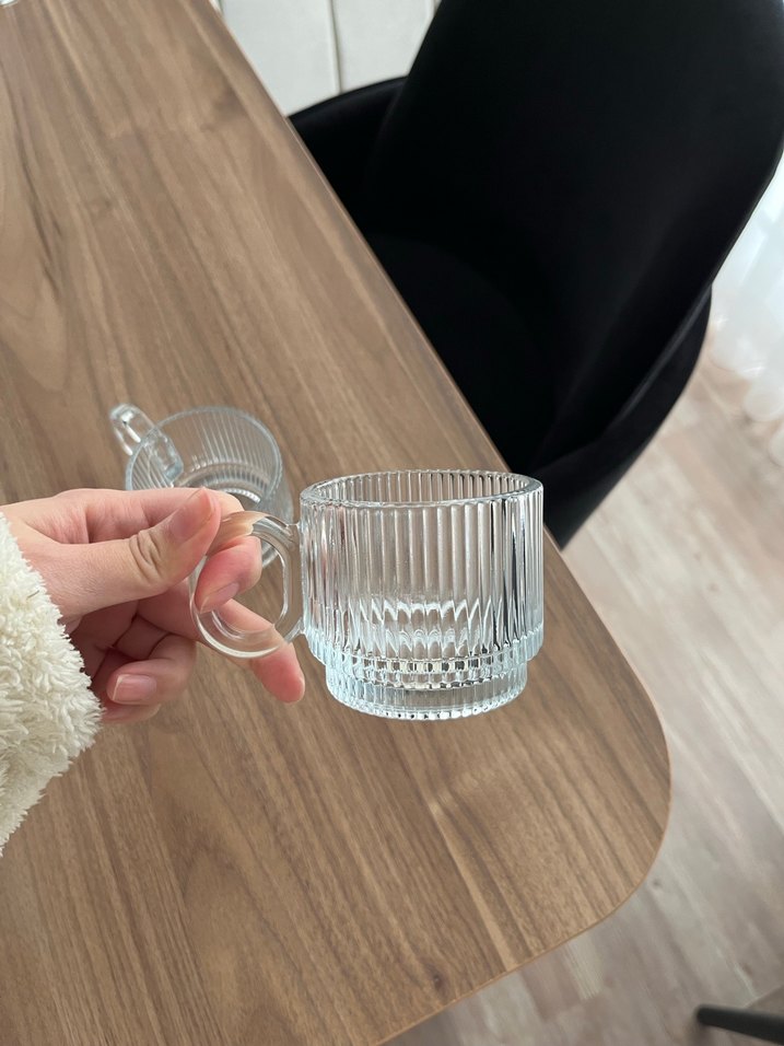 Cam çay kahve kupaları altı adet - Görsel 3