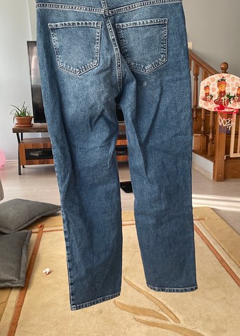 LC Waikiki Kadın Lacivert Rahat Kesim Midi Kot Pantolon