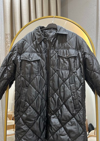 LC Waikiki Düğmeli Siyah Mini Kadın Mont
