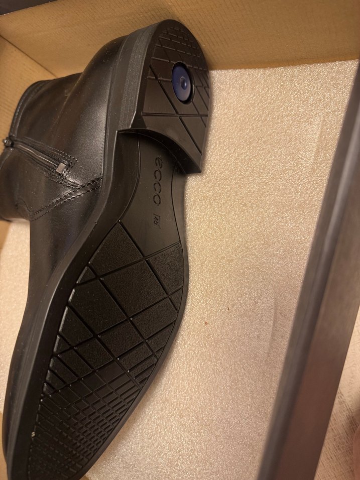 Siyah Deri Fermuarlı Erkek Bot ecco - Görsel 3