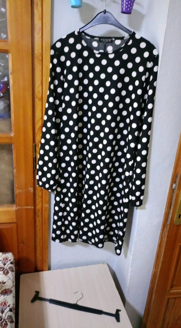 Uzun Kollu Puantiyeli Hamile Bluzu - Görsel 4