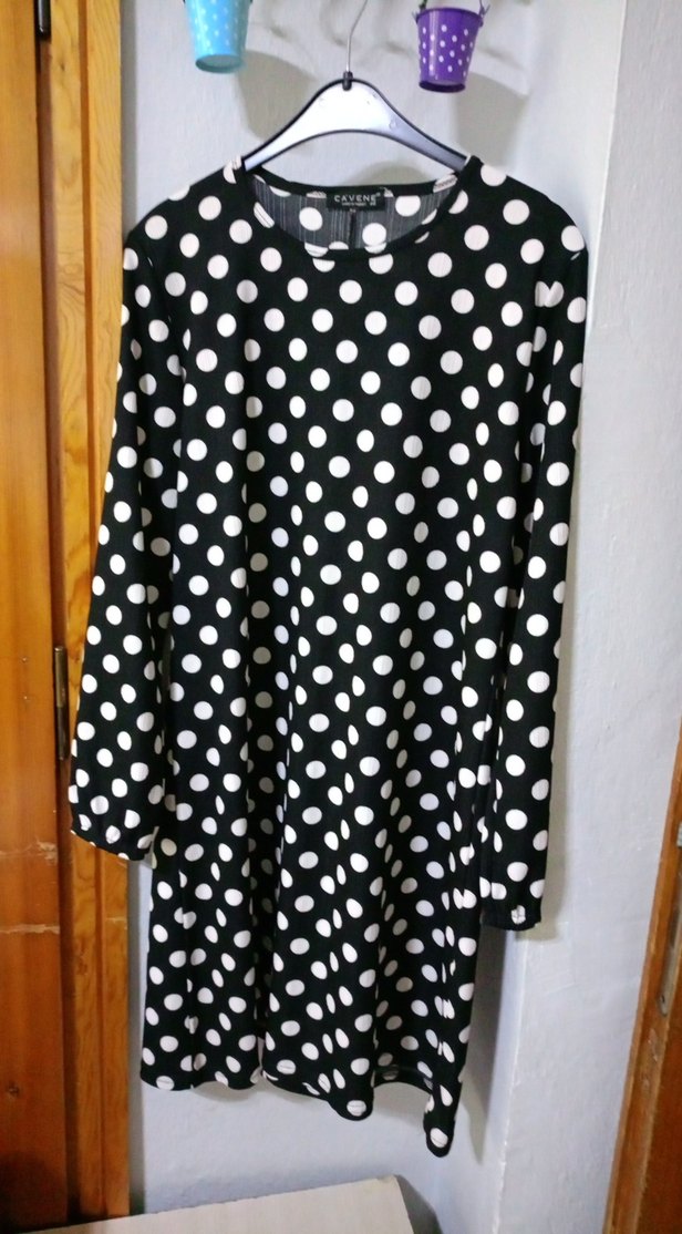 Uzun Kollu Puantiyeli Hamile Bluzu - Görsel 2