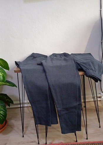 Gri Midi Denim Kadın Pantolon - Görsel 2