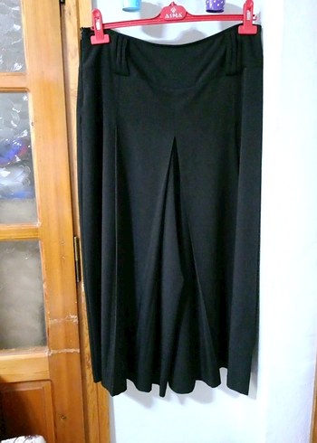 Drapeli Siyah Uzun Kadın Etek - Görsel 3