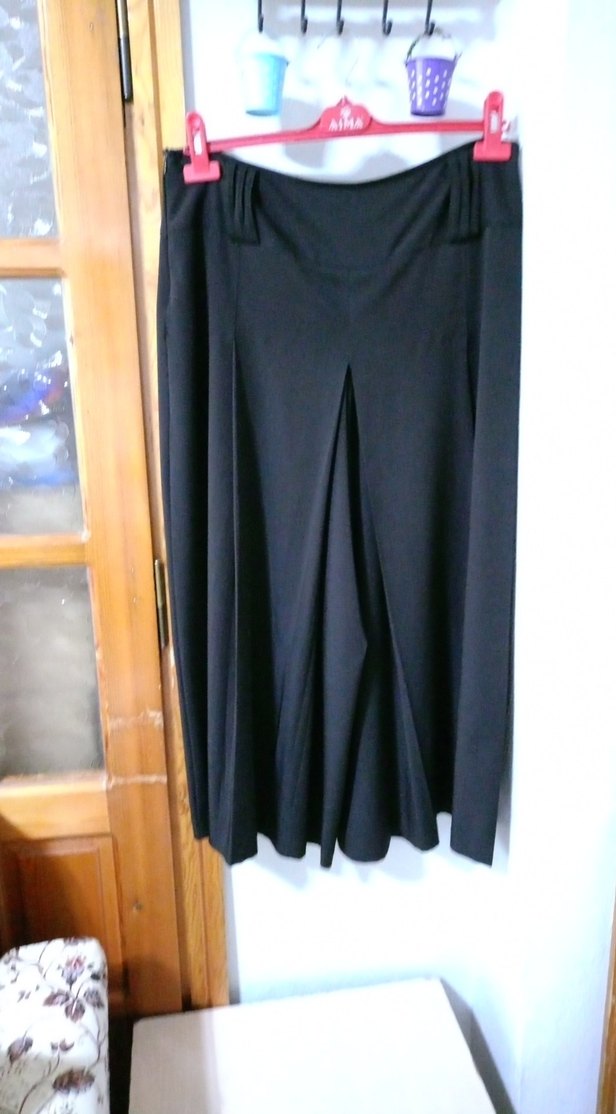 Drapeli Siyah Uzun Kadın Etek - Görsel 2