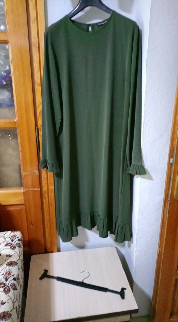 Kadın Haki Renk Uzun Pilili Tunik - Görsel 2