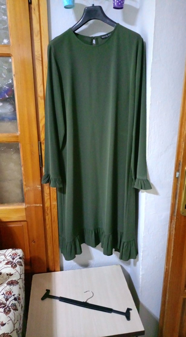 Kadın Haki Renk Uzun Pilili Tunik - Görsel 3