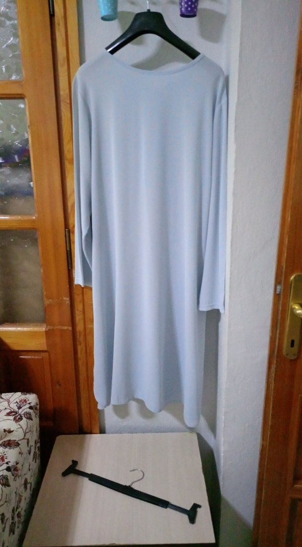 Uzun Kollu Gri Kadın Tunik - Görsel 2