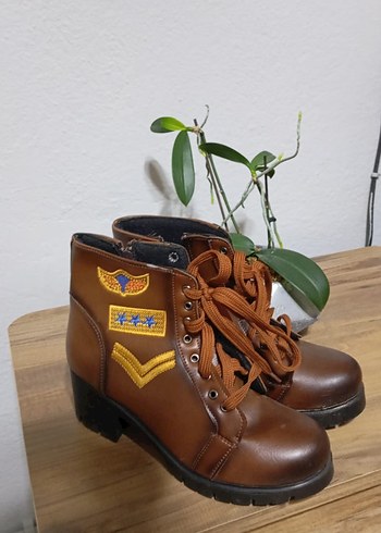 Kadın Kahverengi Deri Dolgu Topuk Bot - Görsel 2