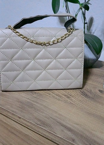 Tokalı Beyaz Kadın Omuz Çantası - Görsel 2