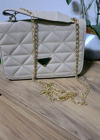 Tokalı Beyaz Kadın Omuz Çantası - Görsel 3