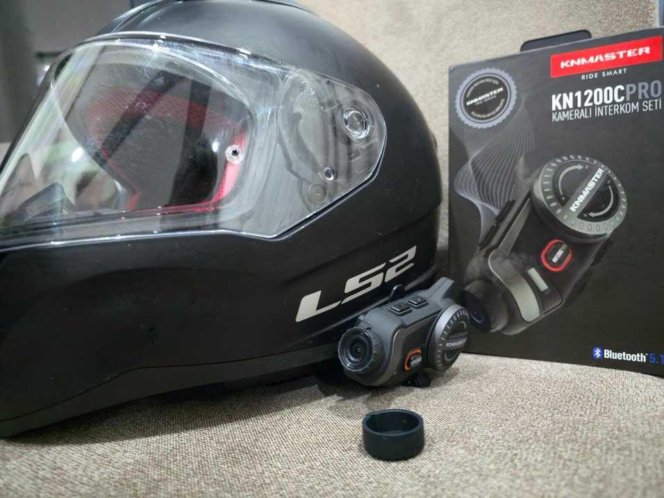 KnMaster KN1200C (PRO) Kameralı Motosiklet Bluetooth İntercom - Görsel 2