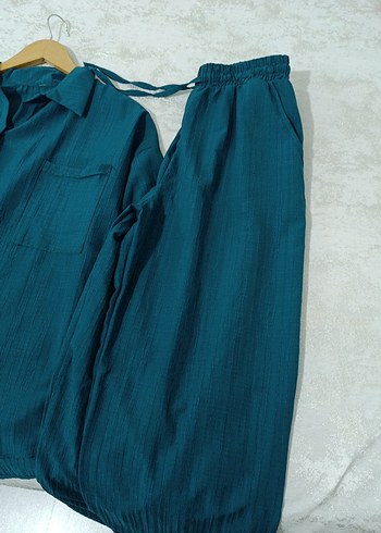 Lacivert Düğmeli Erkek Bohem Pijama Takımı - Görsel 3