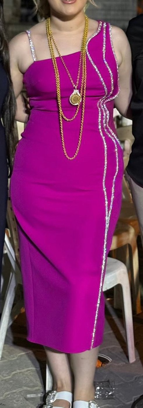 Fuşya Midi Abiye - Görsel 3