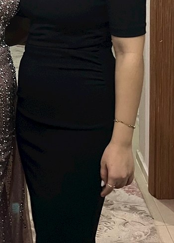 Zara ZARA Siyah Midi Elbise