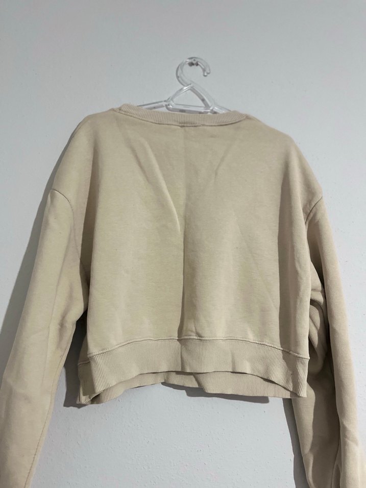 Bej Paris Baskılı Kadın Sweatshirt - Görsel 4