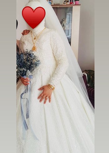 Tesettür Full işlemeli gelinlik