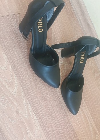Siyah Stiletto Topuklu Tokalı Kadın Ayakkabı - Görsel 2