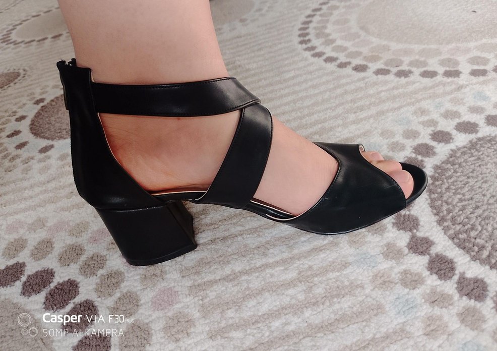 Siyah topuklu Ayakkabı - Görsel 3