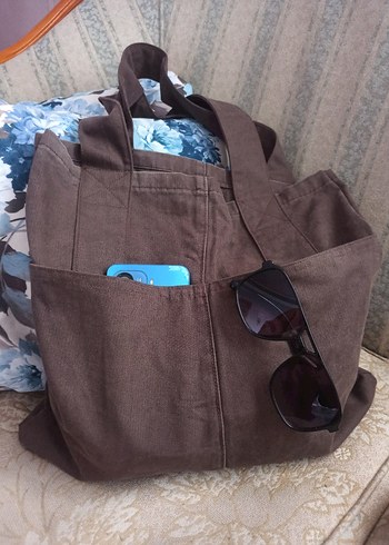 Kahverengi kot Kadın Çantası - Görsel 2