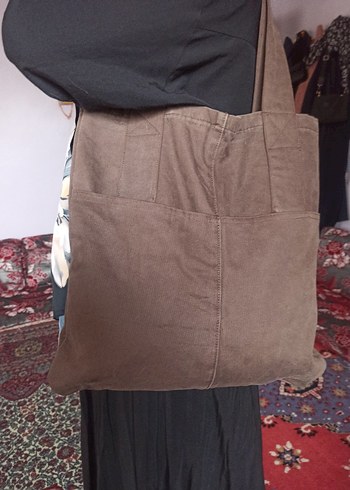 Kahverengi kot Kadın Çantası - Görsel 9