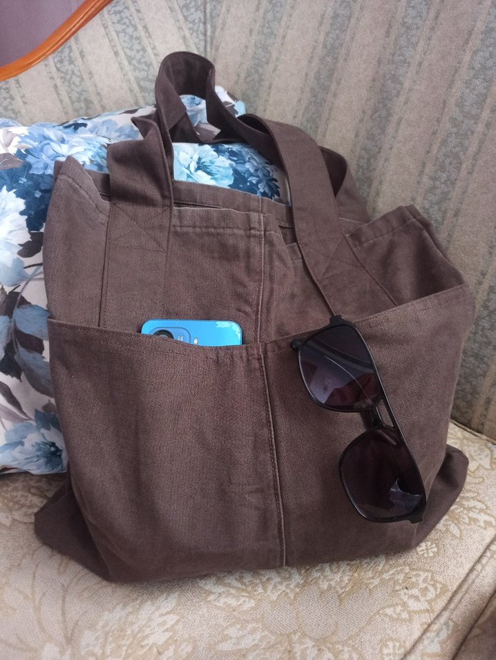 Kahverengi kot Kadın Çantası - Görsel 2