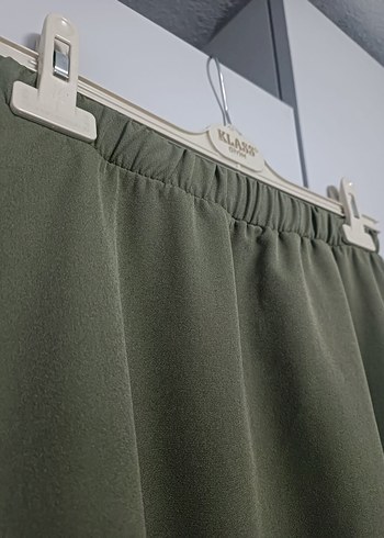 Kadın Haki Uzun kloş Etek - Görsel 3