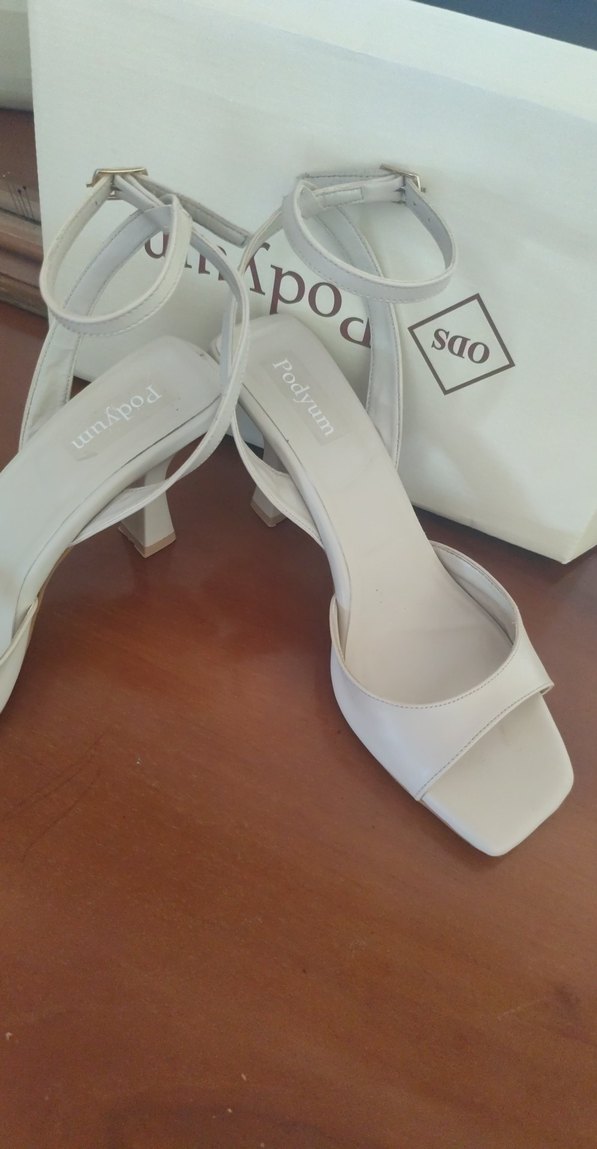 bej Stiletto Topuklu Kadın Abiye Ayakkabı - Görsel 2