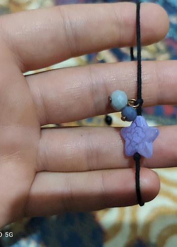 Mor Boncuklu Boheme  kendi yapımımBilekliği - Görsel 2