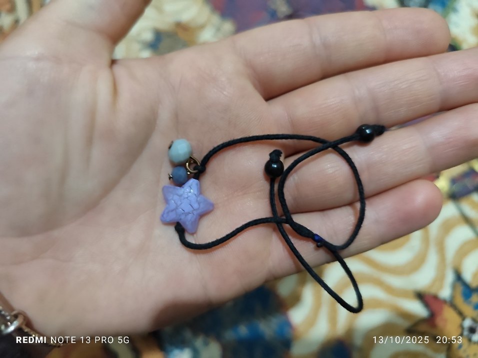 Mor Boncuklu Boheme  kendi yapımımBilekliği - Görsel 3