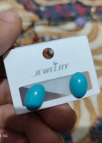 Turkuaz ve Kırmızı küpe - Görsel 2