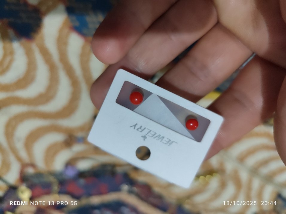 Turkuaz ve Kırmızı küpe - Görsel 3