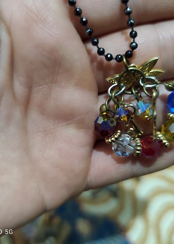 Uzun Boncuklu Çok Renkli Bohem Kolye bileklik takım - Görsel 6