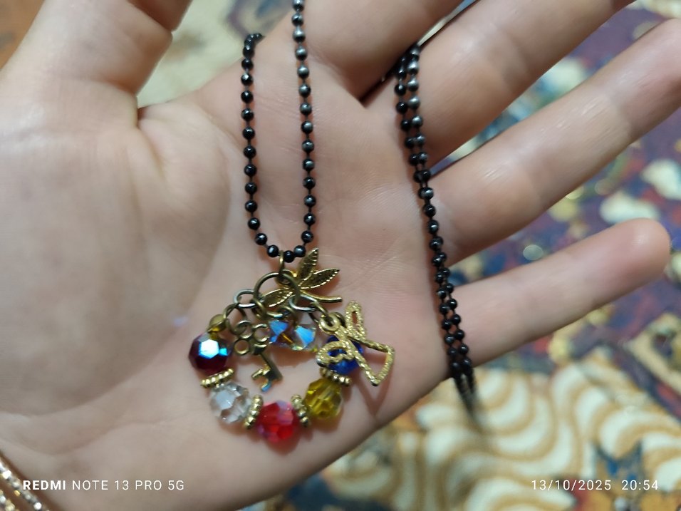 Uzun Boncuklu Çok Renkli Bohem Kolye bileklik takım - Görsel 2