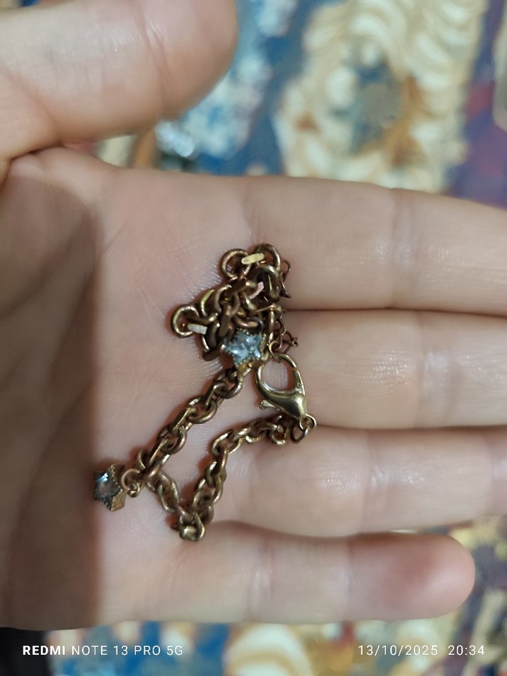 Zincir Detaylı Parlak Altın Bileklik - Görsel 2