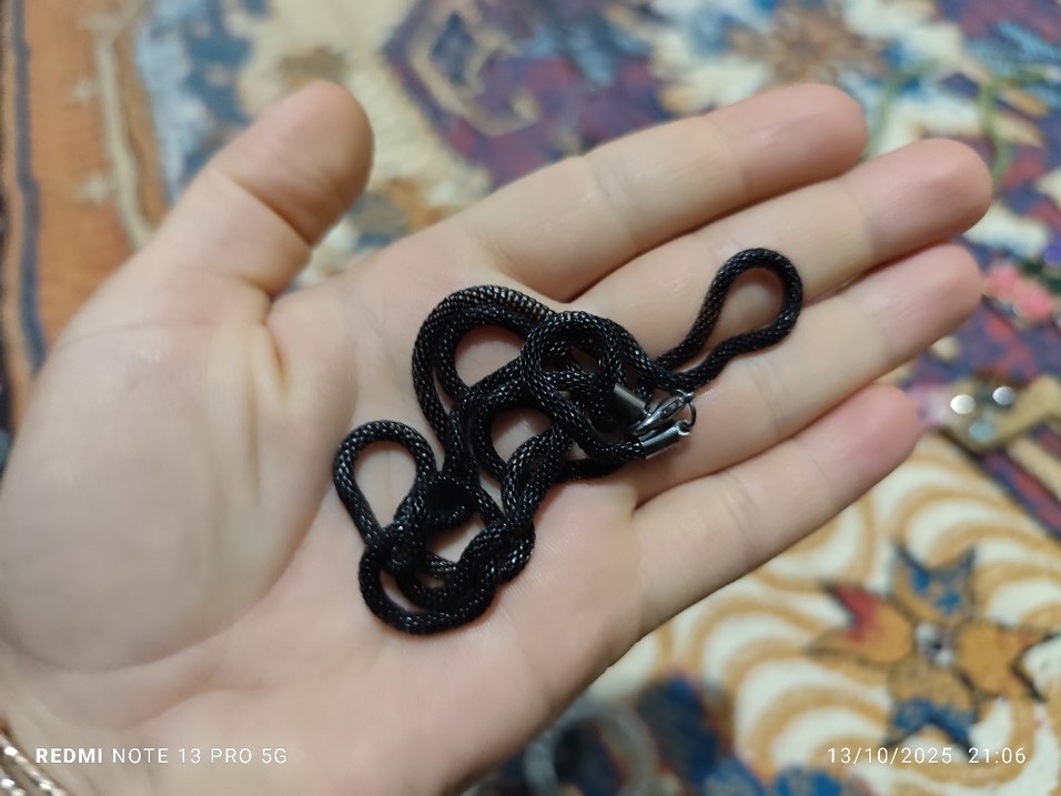 Yılan Desenli Zincir Detaylı Kadın uzun kolye - Görsel 2