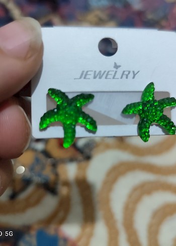 Renkli Payetli Deniz Yıldızı Küpeler - Görsel 4