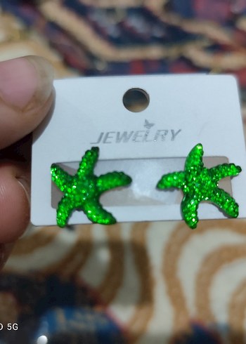 Renkli Payetli Deniz Yıldızı Küpeler - Görsel 7