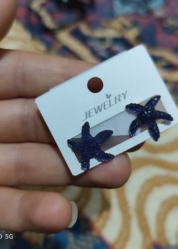 Renkli Payetli Deniz Yıldızı Küpeler - Görsel 5