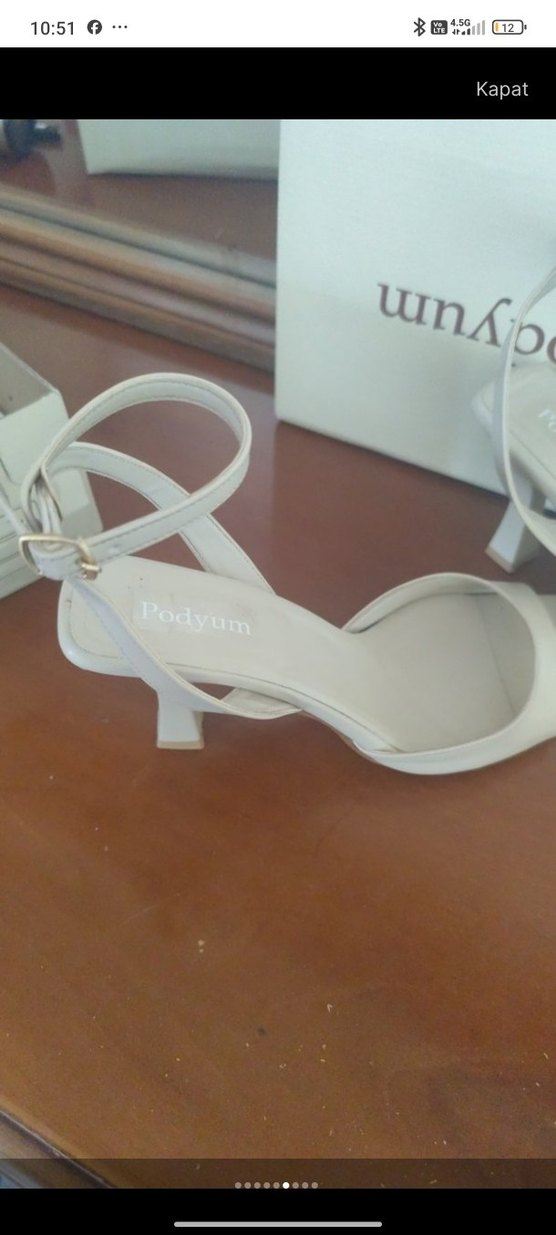 Bej Klasik Kadın Topuklu Ayakkabı - Görsel 3