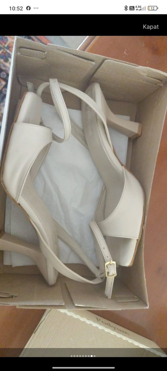 Bej Klasik Kadın Topuklu Ayakkabı - Görsel 2