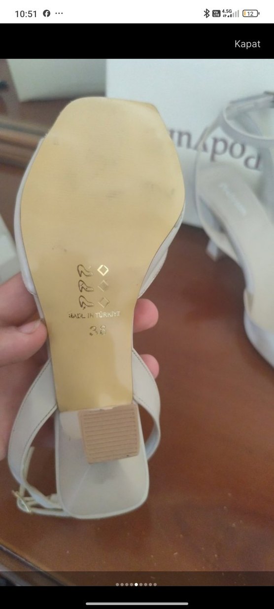 Bej Klasik Kadın Topuklu Ayakkabı - Görsel 4