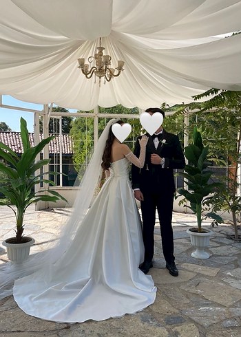 Modern Klasik Straplez A-Line Gelinlik - Görsel 4