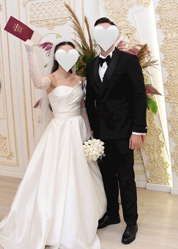 Modern Klasik Straplez A-Line Gelinlik - Görsel 2