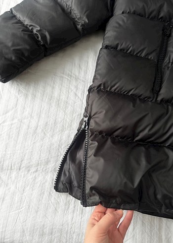 Kadın Siyah Kapüşonlu Şişme Mont - Görsel 3