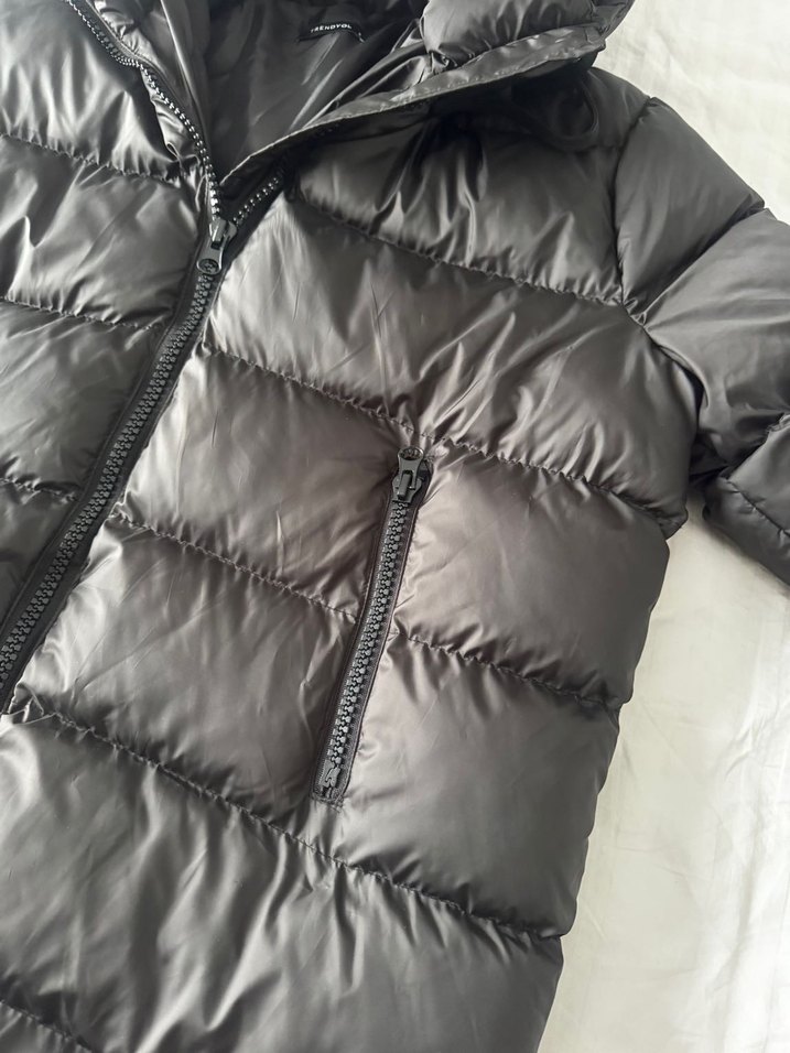 Kadın Siyah Kapüşonlu Şişme Mont - Görsel 4