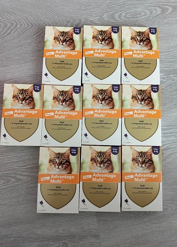 Advantage Multi Kedi için 4-8 kg iç ve dış parazit bayer