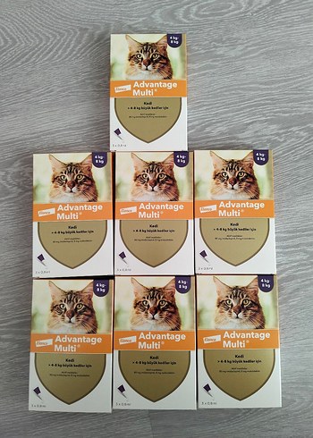 Advantage Multi Kedi için 4-8 kg iç ve dış parazit bayer