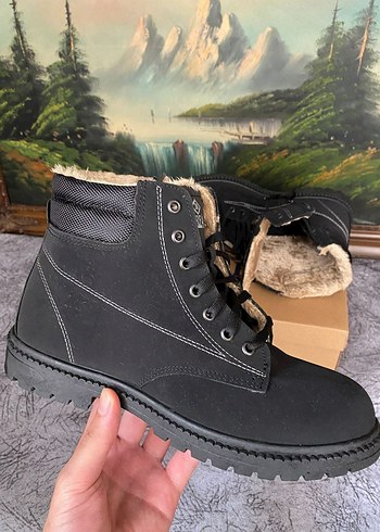 Erkek Siyah Kürklü Bot - Görsel 2